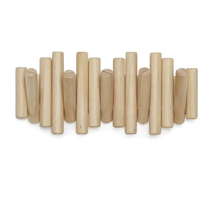 5 Hook Wall Mounted Decorative Coat Rack -  -